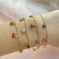 AMORETTO MILANO Armband Bunte Steine Gold
