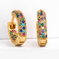 AMORETTO MILANO Ohrringe Bunte Steine Gold