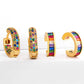 AMORETTO MILANO Ohrringe Bunte Steine Gold