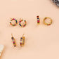 AMORETTO MILANO Ohrringe Bunte Steine Gold