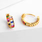 AMORETTO MILANO Ohrringe Bunte Steine Gold