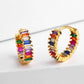 AMORETTO MILANO Ohrringe Bunte Steine Gold