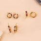 AMORETTO MILANO Ohrringe Bunte Steine Gold