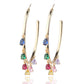AMORETTO MILANO Ohrringe Bunte Steine Gold