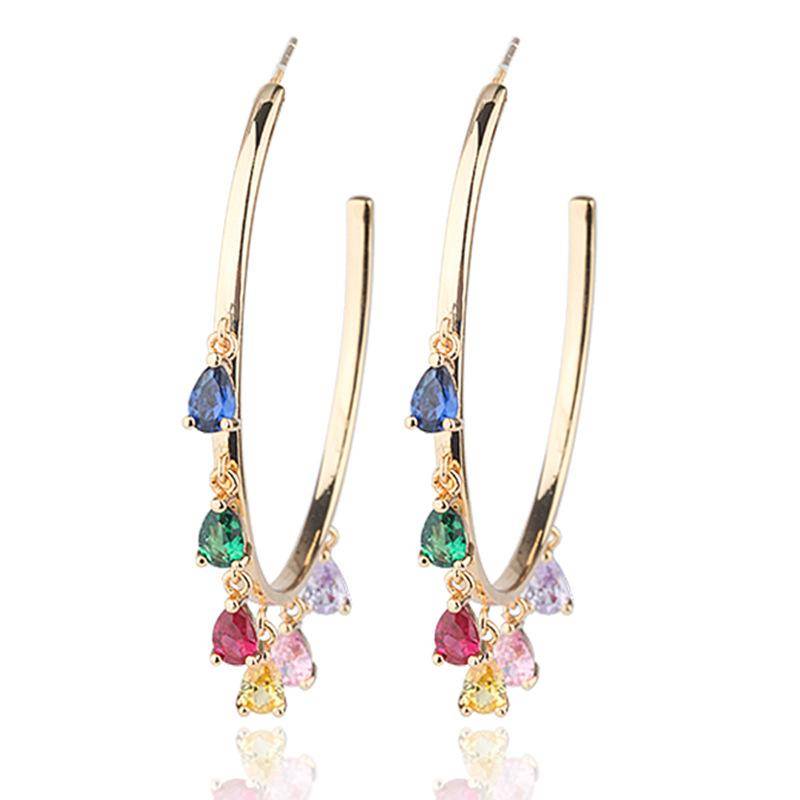 AMORETTO MILANO Ohrringe Bunte Steine Gold