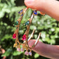 AMORETTO MILANO Ohrringe Bunte Steine Gold