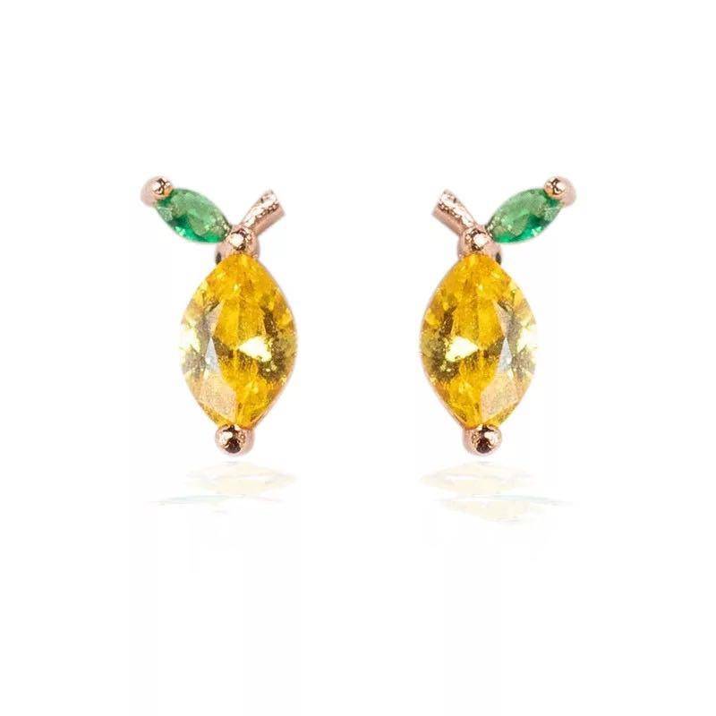 AMORETTO MILANO Ohrringe Zitrone Gold