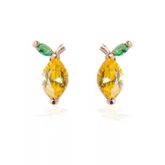AMORETTO MILANO Ohrringe Zitrone Gold