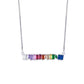AMORETTO MILANO Halskette Bunte Steine Silber