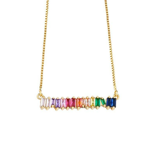 AMORETTO MILANO Halskette Bunte Steine Gold