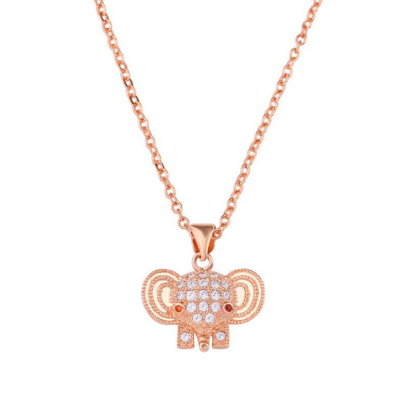 AMORETTO MILANO Halskette Elefant Rosegold