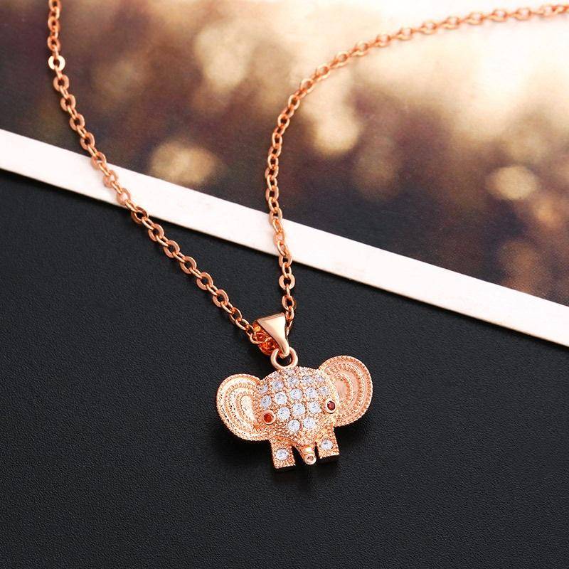 AMORETTO MILANO Halskette Elefant Rosegold