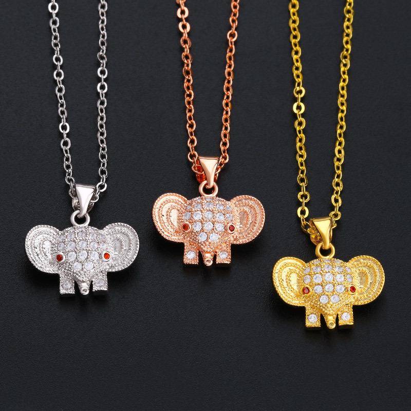 AMORETTO MILANO Halskette Elefant Rosegold