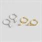 AMORETTO MILANO 925 Silber Creole Raute mit Zirkoniastein Gold