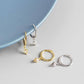AMORETTO MILANO 925 Silber Creole Raute mit Zirkoniastein Gold