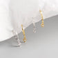 AMORETTO MILANO 925 Silber Creole Raute mit Zirkoniastein Gold