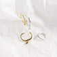 AMORETTO MILANO 925 Silber Creole Raute mit Zirkoniastein Gold