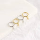 AMORETTO MILANO 925 Silber Creole Raute mit Zirkoniastein Gold