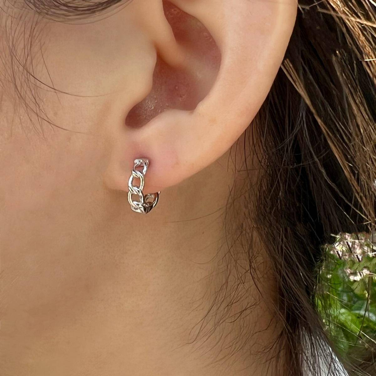 AMORETTO MILANO 925 Silber Creole Kettenoptik Chain Figaro Silber