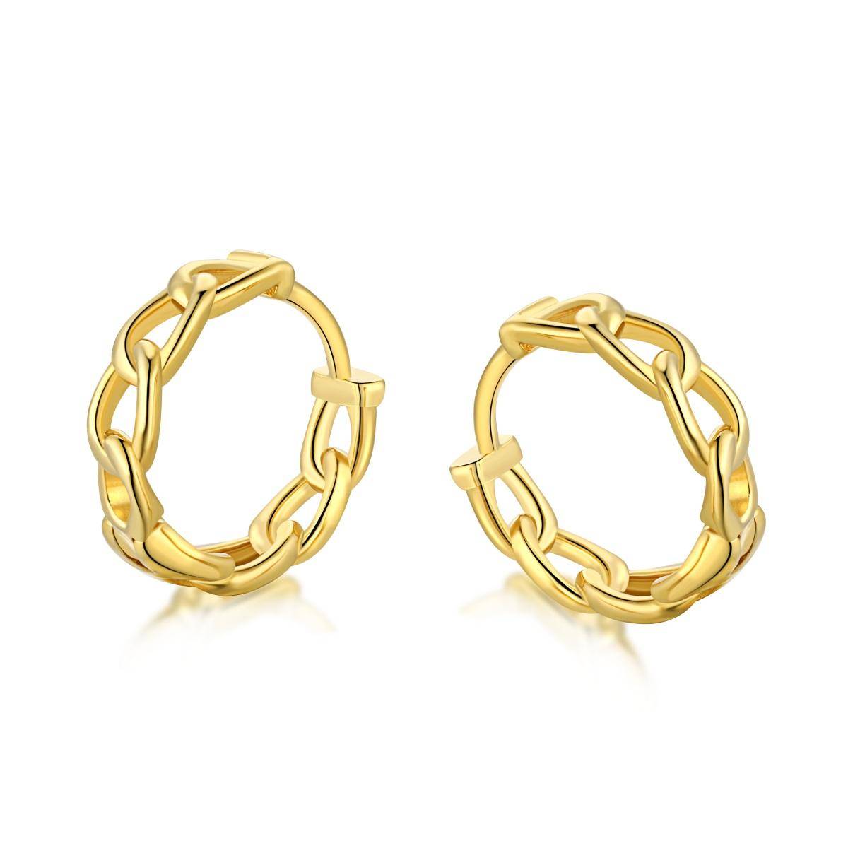 AMORETTO MILANO 925 Silber Creole Kettenoptik Chain Figaro Gold