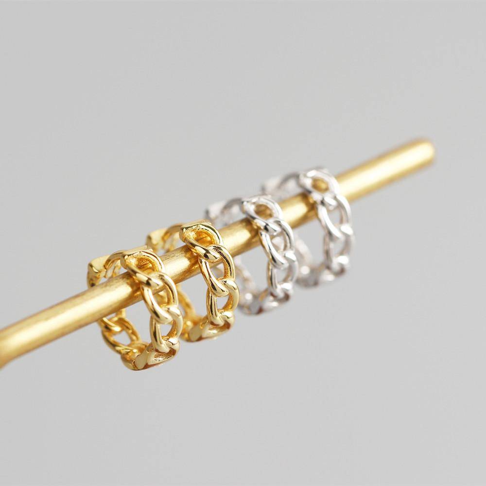 AMORETTO MILANO 925 Silber Creole Kettenoptik Chain Figaro Gold