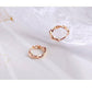 AMORETTO MILANO 925 Silber Wellen Creolen Rosegold