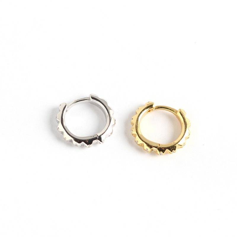 AMORETTO MILANO 925 Silber Spickes Creolen Zirkoniasteine Gold