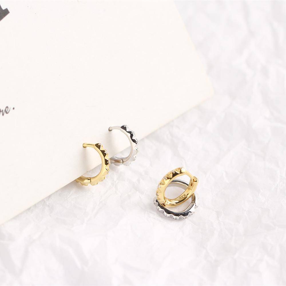 AMORETTO MILANO 925 Silber Spickes Creolen Zirkoniasteine Gold