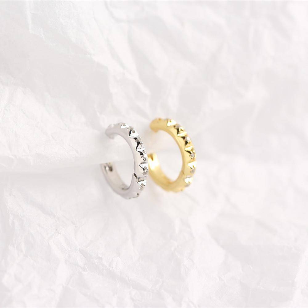 AMORETTO MILANO 925 Silber Spickes Creolen Zirkoniasteine Gold