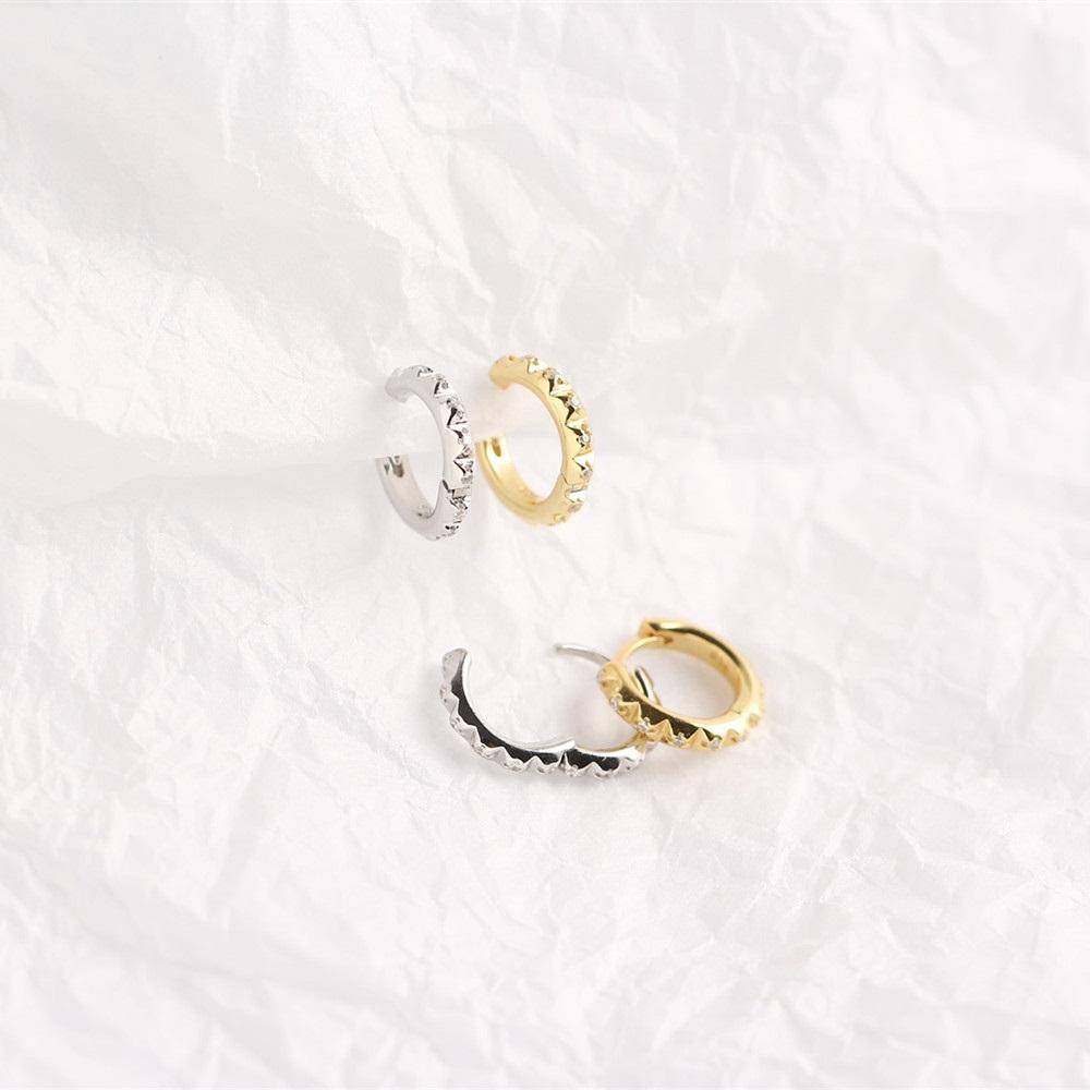 AMORETTO MILANO 925 Silber Spickes Creolen Zirkoniasteine Gold