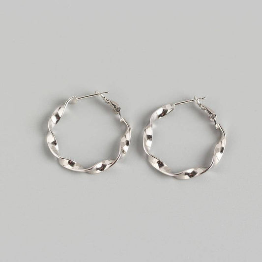 AMORETTO MILANO 925 Silber Wellen Creolen Silber