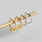 AMORETTO MILANO 925 Silver Hoops Zirconia Stones Rings Gold