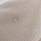 AMORETTO MILANO 925 Silber Kreuz Ohrstecker mit Stein Silber