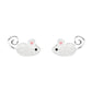 AMORETTO MILANO 925 Silver Children's Stud Earrings Mouse Silver