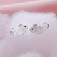AMORETTO MILANO 925 Silver Children's Stud Earrings Mouse Silver