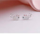 AMORETTO MILANO 925 Silver Children's Stud Earrings Mouse Silver