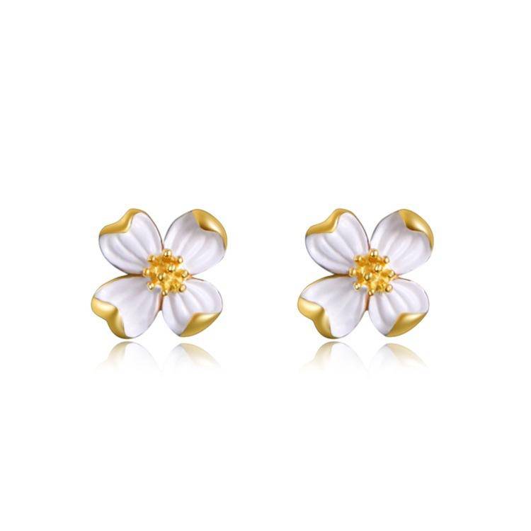AMORETTO MILANO 925 Silber Blumen Gelb Gold