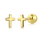 AMORETTO MILANO 925 Silber Kleines Kreuz Ohrstecker fein Gold