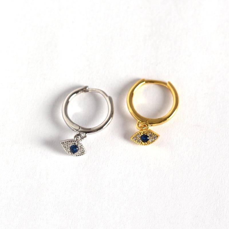 AMORETTO MILANO 925 Silber Auge Blau Creole Silber
