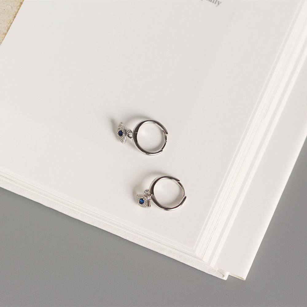 AMORETTO MILANO 925 Silber Auge Blau Creole Silber