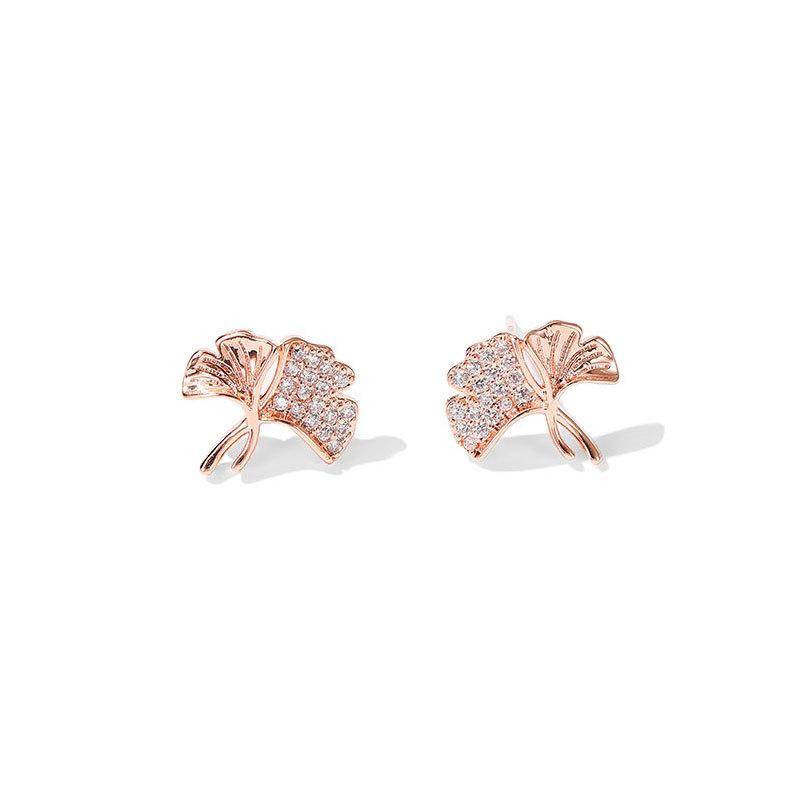AMORETTO MILANO 925 Silber Ginkgo Rosegold
