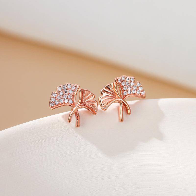 AMORETTO MILANO 925 Silber Ginkgo Rosegold