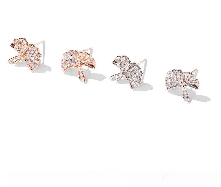 AMORETTO MILANO 925 Silber Ginkgo Rosegold