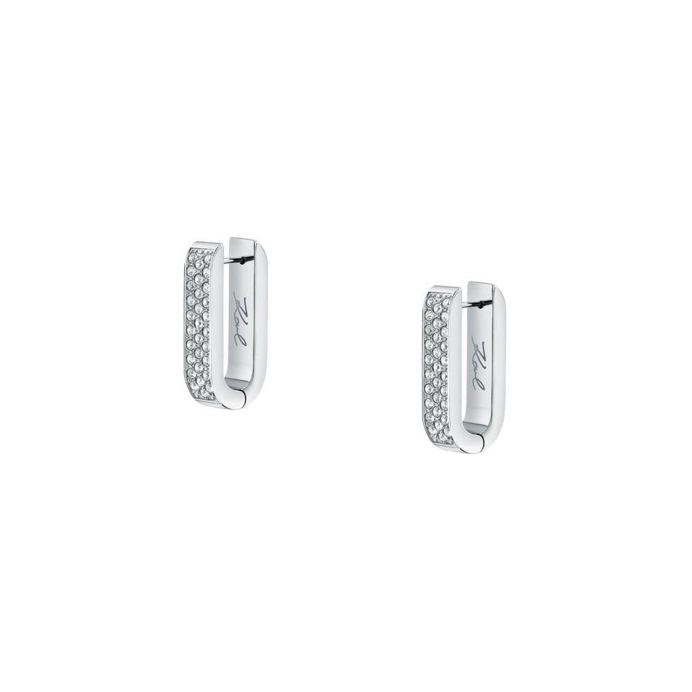 Karl Lagerfeld Boucles d'Oreilles pour Femme CHAINS Argent Blanc