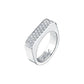 Karl Lagerfeld Damen Ring CHAINS Silber Weiß