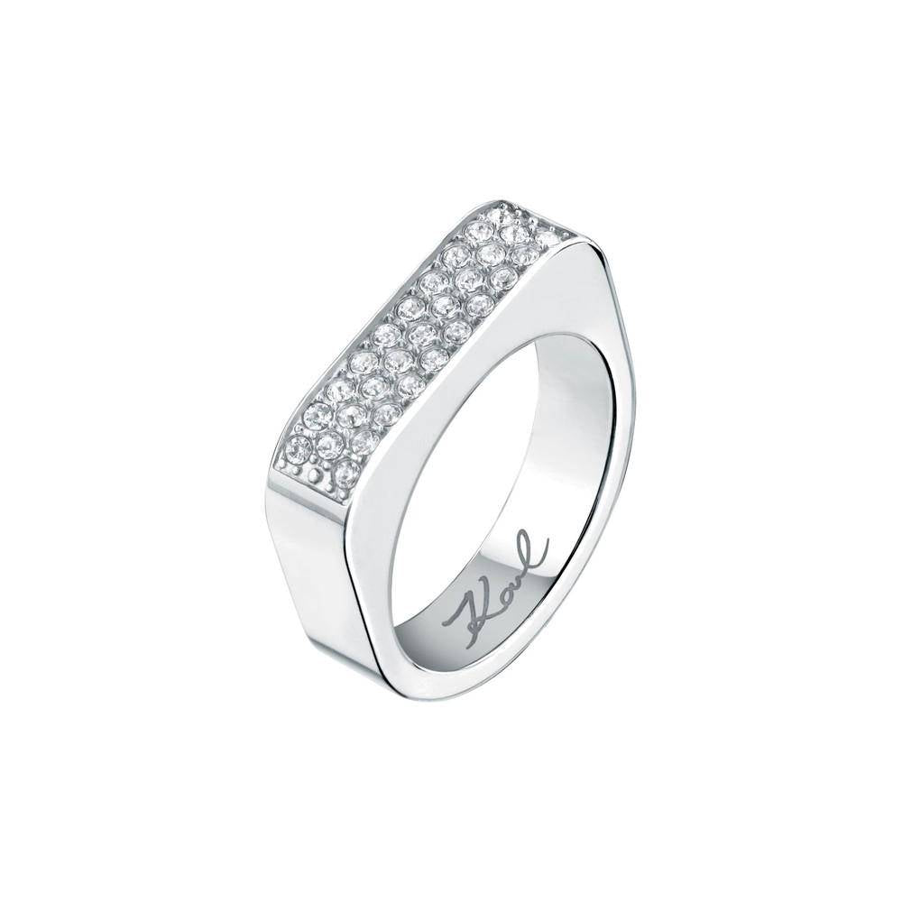 Karl Lagerfeld Damen Ring CHAINS Silber Weiß