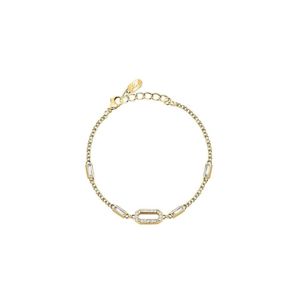 Karl Lagerfeld Damen Armband CRYSTALS Gold Weiß