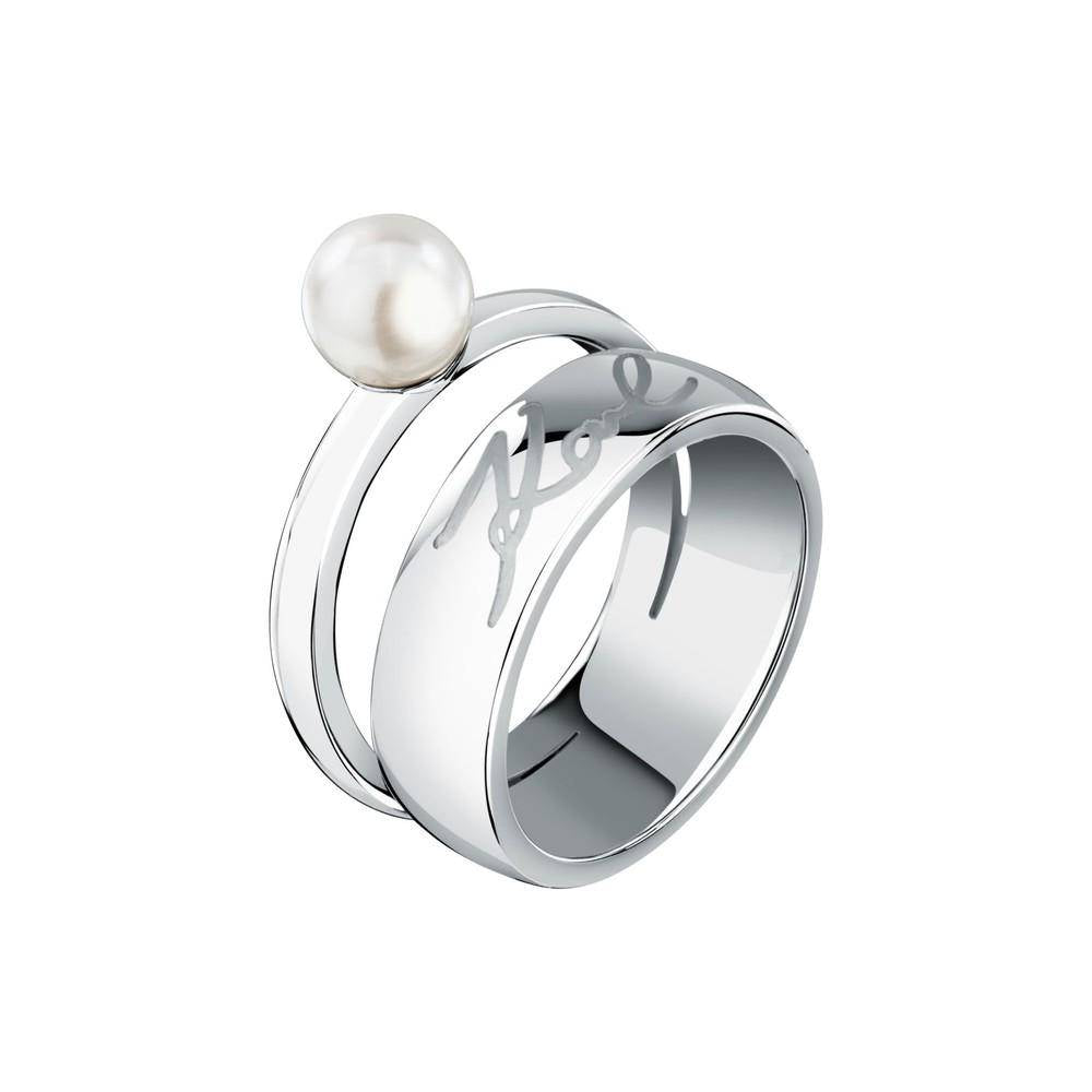 Karl Lagerfeld Damen Ring PEARL Silber Weiß