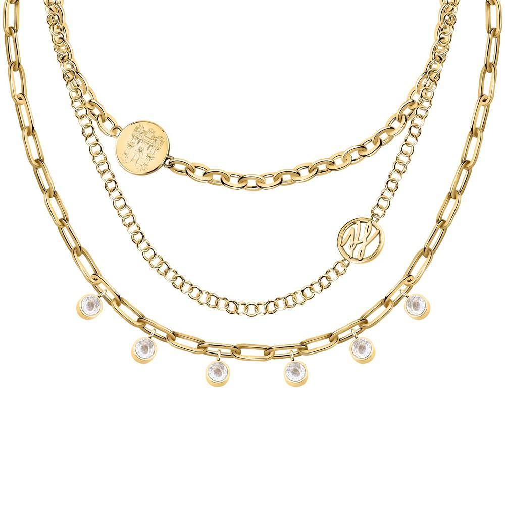 Karl Lagerfeld Damen Halskette ILLUME Gold Weiß