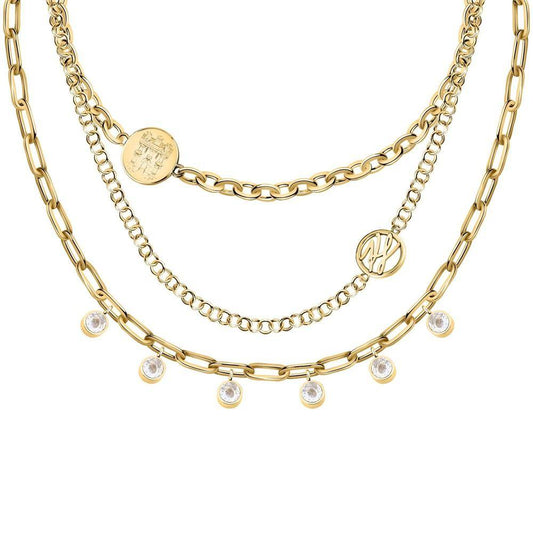 Karl Lagerfeld Damen Halskette ILLUME Gold Weiß